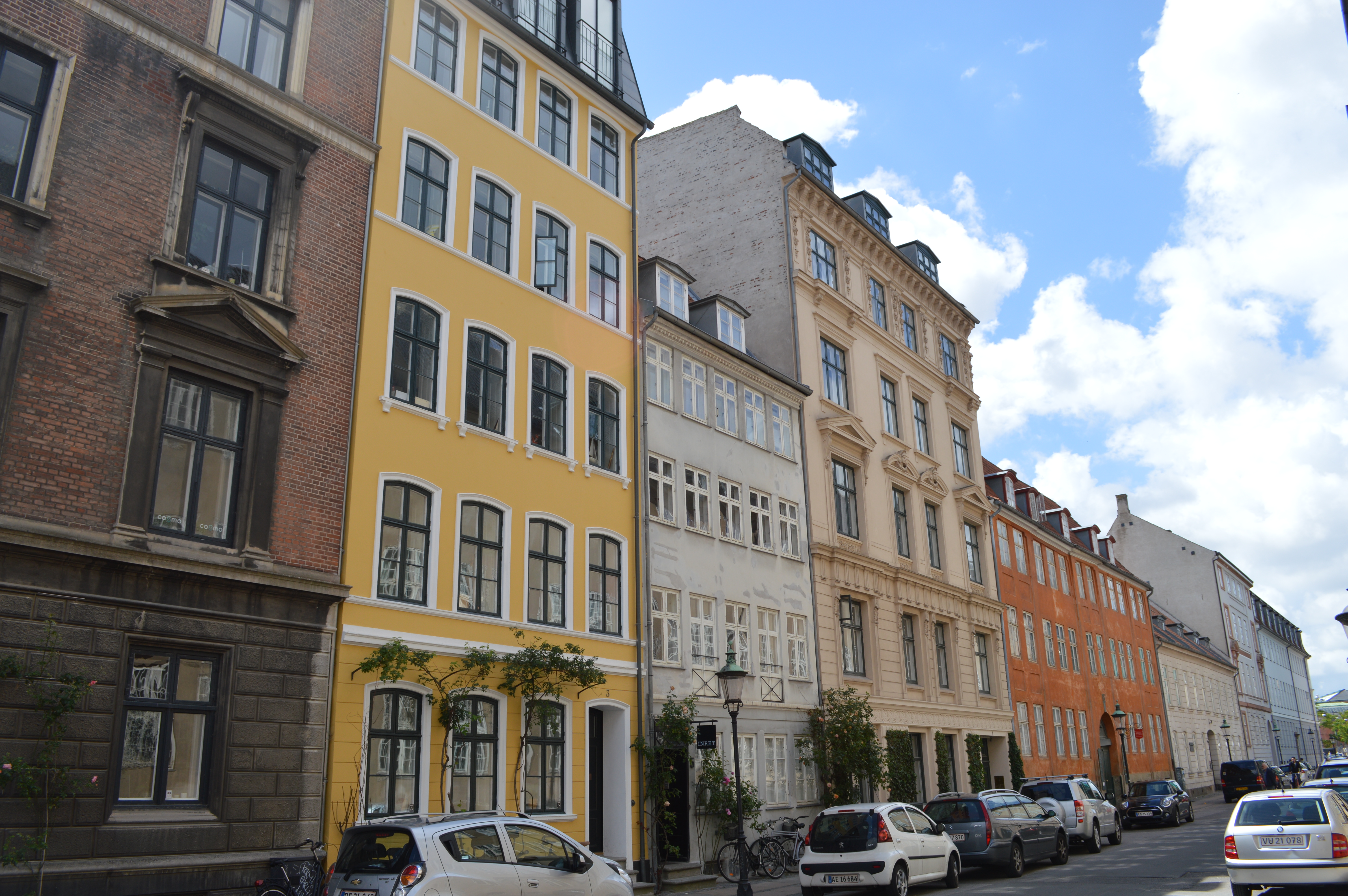 Lovely colorful houses in a side street