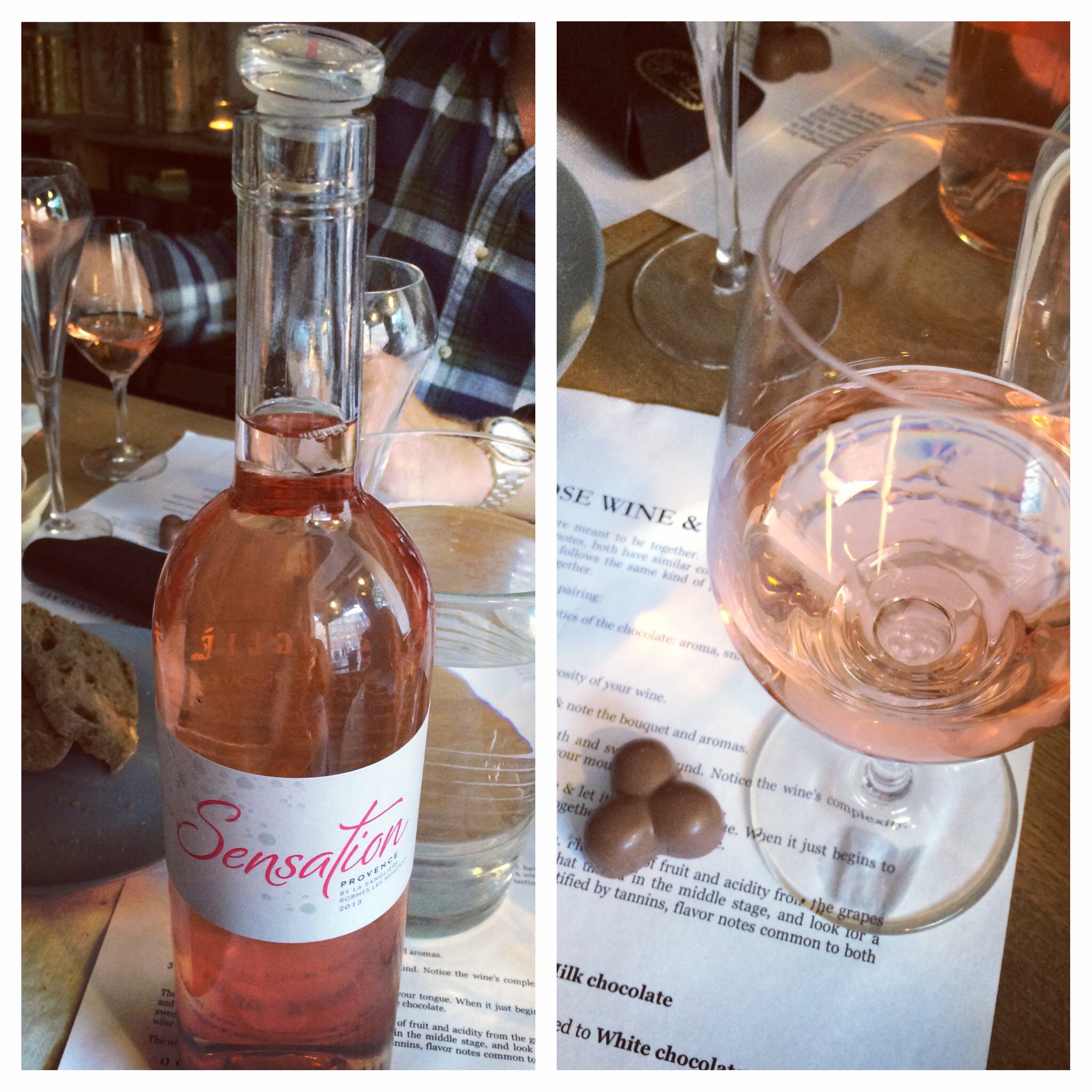 "Sensation" with milk chocolate and caramel